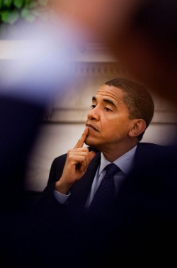Obama reflecting