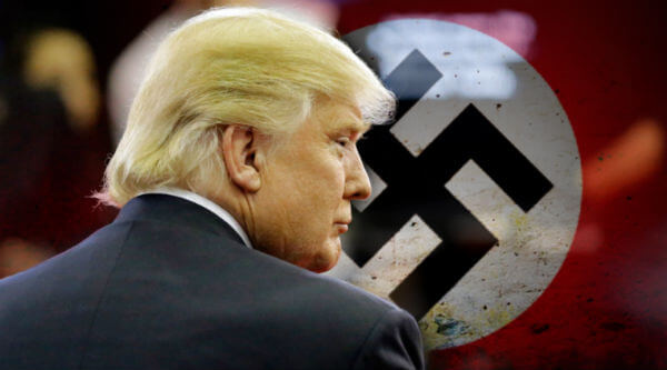 It's commonplace to see Nazi swastika's used to vilify public figures, but the image above was created by neo-Nazis themselves, adding the caption "May a 1,000-year Trumpenreich be inaugurated!"